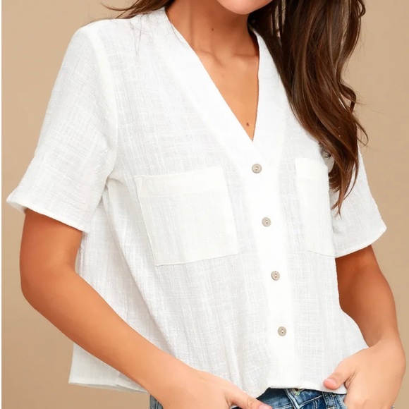 Lulus Tops - Lulu’s White Lift My Spirits Crop Top Small